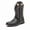 Black, variant on Cowboy Boots For Men - Embroidered Leather Tall Boots with Pull-On Design, Square Toe & Durable Sole Old West Style Boots