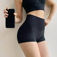 thumbnail image 6 of Happy Date Women's Yoga Shorts Ribbed Seamless Workout High Waist Athletic Leggings, 6 of 9
