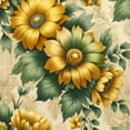 thumbnail image 6 of PIKWEEK Waterproof Round Tablecloth Lemon Yellow Hawaiian Tropical Hibiscus Hawaii Aloha Tropical Flowers Farmhouse Decorative White, 6 of 8