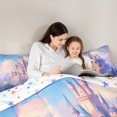 thumbnail image 4 of Manfei Cartoon Castle Bedding Comforter Set 7-Piece for Kids Girls, Kawaii Rainbow King Bedding Sets, Fairy Tale Bed Sheets, Super Cozy Room Decor, 4 of 8