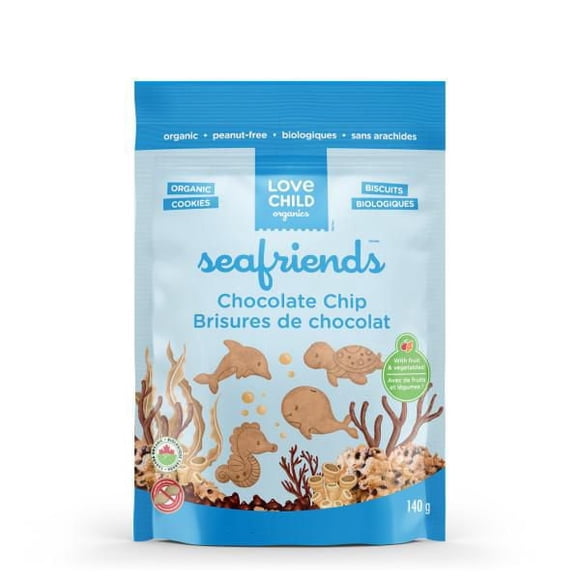 Love Child Organics Sea Friends Chocolate Chip Cookies 140g Pouch