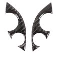 thumbnail image 5 of 2 piezas/juego de pegatinas decorativas para volante de fibra de coche aptas para Smart 453 Fortwo 2016-2021, 5 of 5