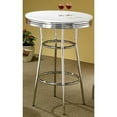 thumbnail image 4 of A Line Furniture Hackensack Nostalgic Retro Chrome Bar Set White Table/4 Stools, 4 of 5