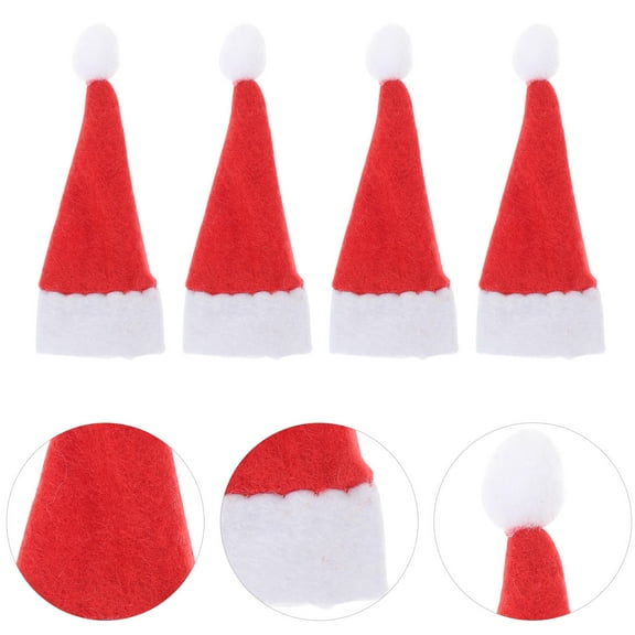 WHAMVOX 30 Pcs Santa Hat Ornaments Decoration Christmas Decorations