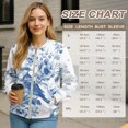 thumbnail image 7 of DISNIMO Birds Floral Printed Sweatshirts for Women Long Sleeve Jackets V Neck Outerwear Jacket Fall Winter Clothes, S, 7 of 7
