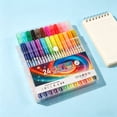 thumbnail image 5 of Glitter Acrylic Paint Pens, Water-Based Metallic Markers with 1.2mm Tips for Painting, Journaling, and DIY Craft Projects, Glitter Marker Set for Art and Decor,24pc, 5 of 5
