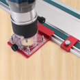 thumbnail image 2 of Aluminum Router Guide Rail Adapter with Limiter Rail Stop for Fixed Base Trim Routers, Compatible Most Router, 2 of 5