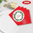 thumbnail image 4 of Meggemo Christmas Disposable Dinnerware Set 24 Napkins Party Supplies Table Decor for Holiday Gatherings Safe Eco Friendly Material for Home Dinner Party, 4 of 6