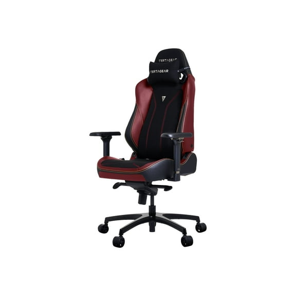 Vertagear S-Line SL5800 - Gaming chair - armrests - T-shaped - tilt - memory foam, Ultra Premium High Resilience (UPHR) foam, aluminum alloy, steel frame, PUC faux leather, fiber - burgundy red