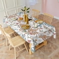 thumbnail image 6 of White Pioneer Flower and Paisley Pattern Rectangle Tablecloth 60"x120",Waterproof Polyester Rectangle Table Cloth, Wipeable Spillproof Polyester Tablecloth for Dining, Camping, Indoor and Outdoor, 6 of 6