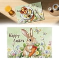 thumbnail image 2 of Easter Placemats, Bunny Rabbits Flower Eggs Easter Placemats, Seasonal Spring Table Mats for Dining Table Kitchen Decorations, Spring Farmhouse Rustic Eggs Table Decor 11.8"x17.7", 2 of 9