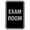 Black / Silver, variant on Portrait Round Exam Room Sign (Yellow / Black) - Small 4" x 6"