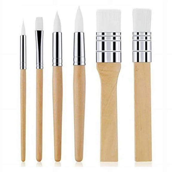 6PCS Paintbrush Set, Nylon Paint Brushes Different Shape Painting Brush Set ArtSupplies f C213