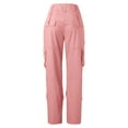 thumbnail image 6 of WTXUE Girls Cargo Pants, Scrub Pants Womens Retro Cargo Pants with Pockets Outdoor Casual Ripstop Camo Construction Multiple Pocket Work Pants, Retro Pants Pantalones De Mujer, Pink, 6 of 7