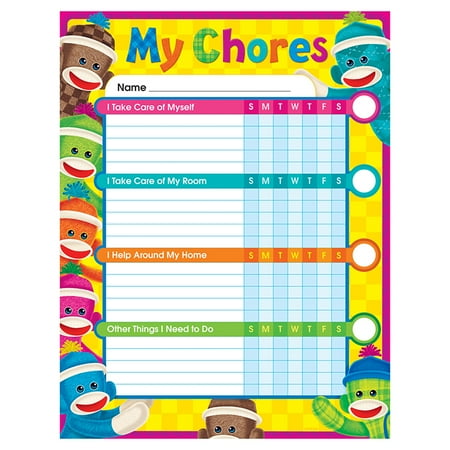 sock monkey chore chart walmart com and doug chore chart walmart