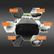 REGALWOVEN Black Breathable Waterproof Car Cover w Mirror Pocket 3L(185 x 71 x 63inch)