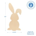thumbnail image 4 of Wooden Easter Bunny Decor Cut Out, 20 x 9-3/4 inches (1/4 Inch Thick), Pack of 10 Unfinished Wood Spring Bunny Easter Craft, Paint and DIY, By Woodpeckers, 4 of 6