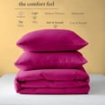 thumbnail image 3 of 3 Sided Zipper Duvet Cover Set Full Size - Unique Design Microfiber Duvet Cover Set with 3 Sided Zipper Closure, 3 PCS Full Size Duvet Cover (80"x90") & 2 Pillow Cases(20"x30"), Hot Pink, 3 of 7
