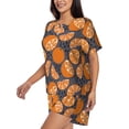 thumbnail image 2 of Fotbe Various Oranges Print Pajama Set for Women 2 Piece Loungewear Short Sleeve Tops and Shorts Set Soft Sleepwear-X-Large, 2 of 7