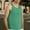 Green, variant on Men Sleeveless Solid Vest Tops Casual Popularity Side Wide Fork Fitness Sports Garment Loose Vest