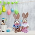 thumbnail image 6 of geerera 2-Pack Standing Woven Easter Bunny Figurines,9 Inch Decorative Sisal Rabbit Statues for Office Kitchen Farmhouse Spring Home Decor, 6 of 6