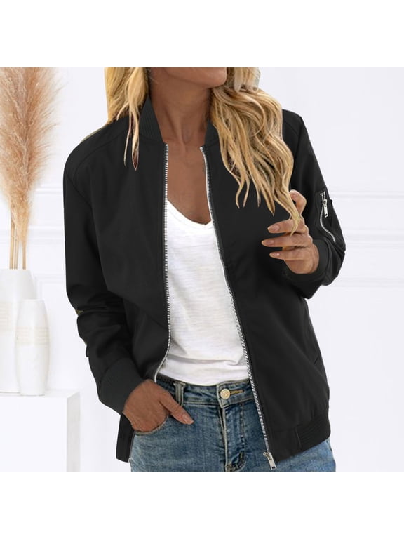 Women Autumn Fashion Leisure Square Thin Pocket Jacket Blouse Coat Baseball Top Long down Jacket Women Womens Casual Fall Jackets Juniors Jackets Womens Denim Jackets Woman Jackets Jacket Womens