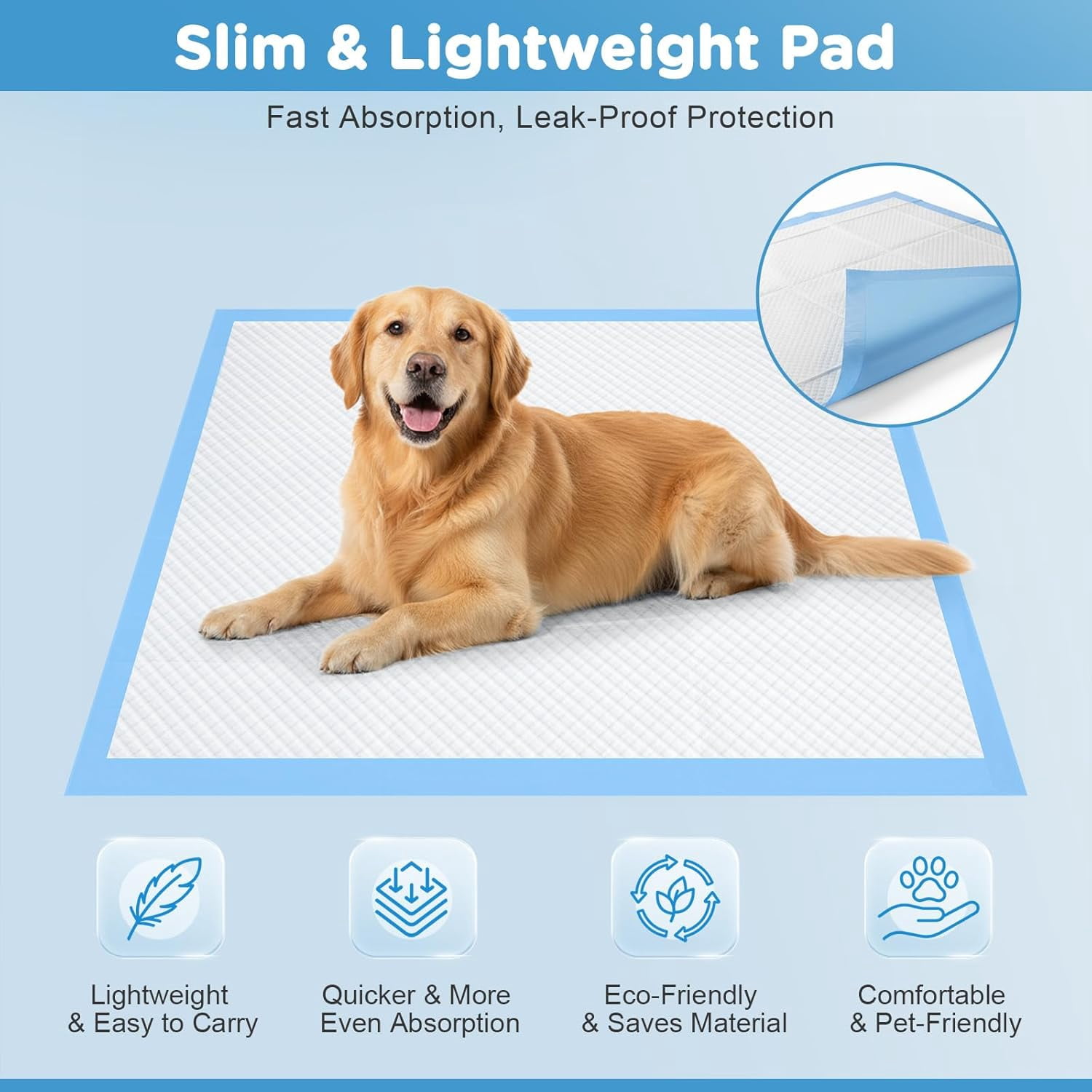 Upgraded Charcoal Puppy Pads, Thicken XXL 36’’x36’’ Pee Pads for Dogs, Super Absorbent Up to 12Cup, Odor Control & Leak Proof Dog Training Pads for Surgery, Older,Puppy, 45 Counts