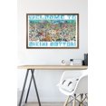 thumbnail image 6 of Nickelodeon Spongebob - Every Character Ever 19 Wall Poster, 22.375" x 34", Framed, 6 of 6