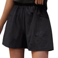 thumbnail image 3 of Linen Shorts for Women, Audhol Women's Summer Linen High Waisted Casual Thin Wide Leg Shorts Shorts for Women Black L, 3 of 5