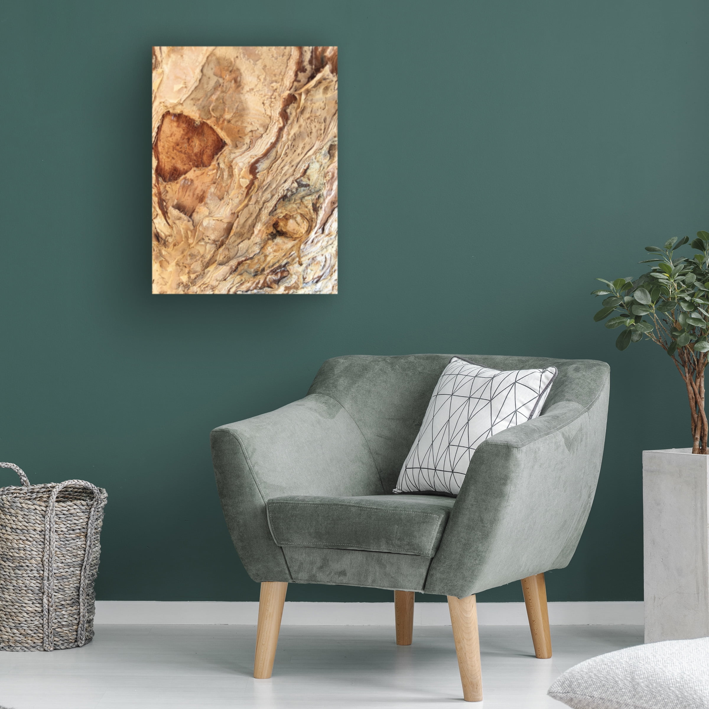 Norm Stelfox 'Tree Texture Triptych II' Canvas Art