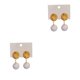 thumbnail image 1 of Qarigey 1 par de pendientes estéticos bonitos de gota de perla para boda, novia, fiesta de cumpleaños, joyería personalizada, regalos Type2 NO2, 1 of 6