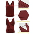 thumbnail image 6 of Women Mesh BacklessTank Top Quick Dry Yoga Gym Sports Tops Shirts Tank Active Stretch Sleeveless Workout Vest, 6 of 6