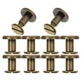 thumbnail image 4 of KAKOWELY Ensembles de Vis de Poteau de Reliure 10 Pcs Rivets de Cuir pour Reliure et Réparation de Sac Vis à Tête Plate Rondes pour Fournitures de Bricolage, 4 of 5