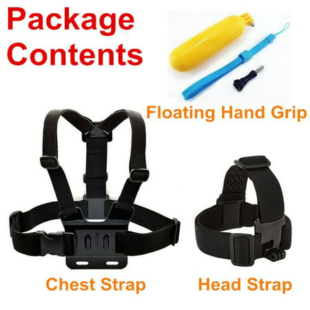 Three-piece Suit Adjustable Action For Gopro Camera Chest Strap Headband Floating Hand Grip Accessories Headstrap Professiona Mount Tripod Helmet