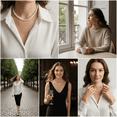 thumbnail image 6 of Yami 7-8 mm Freshwater Cultured White Pearl Necklace 18+2 in with 925 Sterling Silver Clasp Gift for Her, 6 of 11