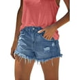 thumbnail image 4 of ONLYSHE Casual Shorts for Women Denim High Waist Pockets Vintage Pants Blue S, 4 of 6