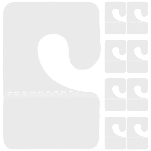 Miangastore Crochet d'Étiquette en PVC Transparent 100 Pcs 1.65X1.06X0.04 Po