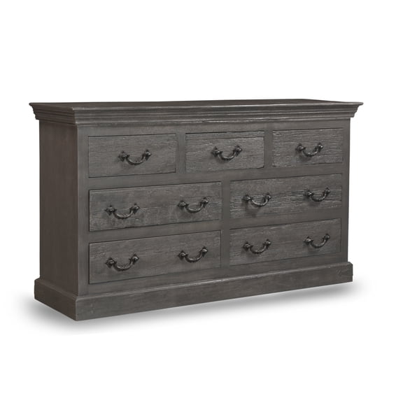Taran Designs Baker 7-drawer Solid Wood Dresser in Dark Brown