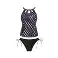 thumbnail image 5 of XIYON Women's Tankini Sets Polka Dot Two Piece Swimsuits Tankini With Removable Bra Pads Adjustable Straits Swimwear For Beach Pool Beach Wear Classic, 5 of 5