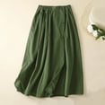thumbnail image 5 of Antinious Winter Skirts for Women,Skirts for Women Trendy,Fashion Ladies Solid Casual High Waist Tiered Skirts With Pockets,Army Green,M, 5 of 5