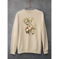 thumbnail image 3 of Bachman's Warbler And Flowers Sweatshirt Men -John James Audubon Designs, Male 3X-Large, 3 of 4