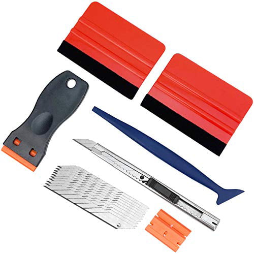 Felt Squeegee 9mm Knife CARTINTS Car Wrapping Vinyl Kit Window Tint Film Application Tools with Edge Trimming Squeegee