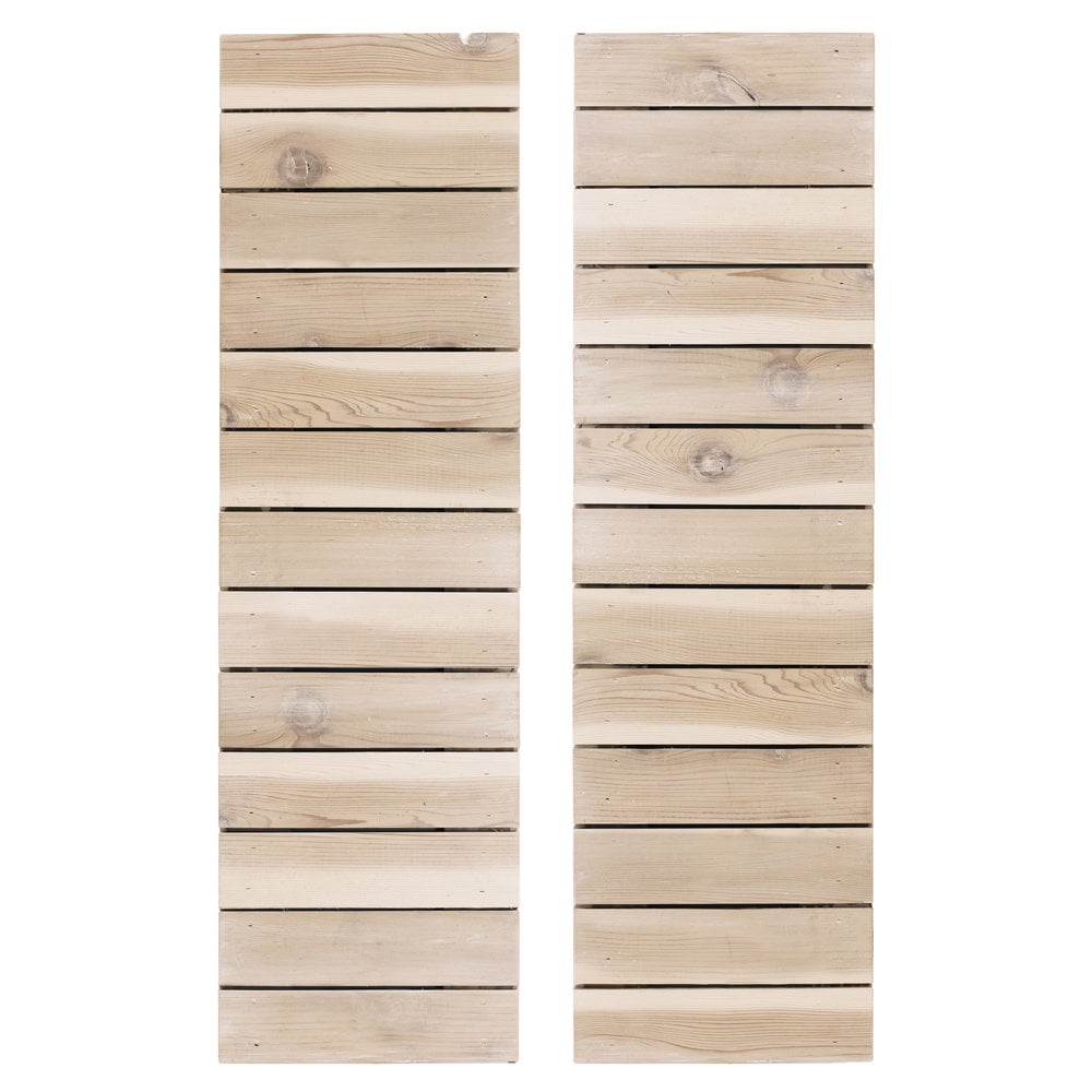 Horizontal Slat Exterior Shutters Pair