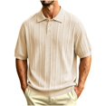 thumbnail image 2 of COSFO Mens Short Sleeve Polo Shirts Performance Casual Golf Shirt Pullover Classic Fit Textured Solid Collared Shirts for Men, 2 of 6