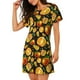 thumbnail image 2 of Fotbe Tangerine Bata de Dormir para Mujer con Estampado, Camisón de Algodón de Manga Corta, Ropa de Dormir Casual, 2 of 6