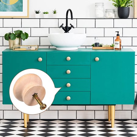 36 Pieces Round Wood Unfinished Cabinet Knobs Furniture Drawer Pulls Handles With S 1 5 Inch Canada 36 Pieces Round Wood Unfinished Cabinet, Unfinished Oak Kitchen Cabinet Pulls And Knobs
