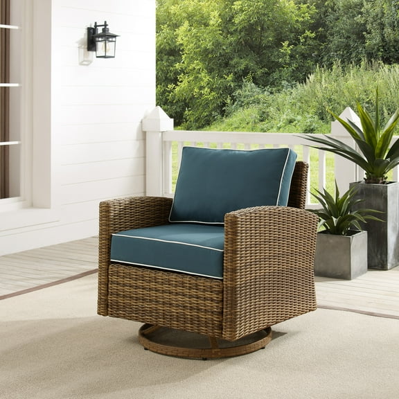 Outdoor Swivel Rocker Chair - Patio Seating, Modern Wicker Rocking Chair, Weather Resistant, Comfortable Lounge Chair
