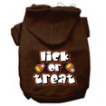 thumbnail image 1 of Lick Or Treat Screen Print Pet Hoodies Brown Size Sm (10), 1 of 1