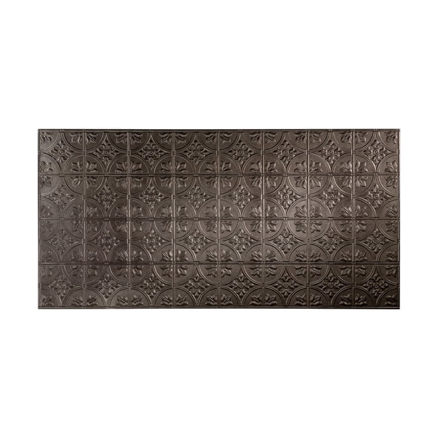 FASÄDE Easy Installation Traditional Style/Pattern #2 Smoked Pewter Wall Panel (4' x 8' Panel)