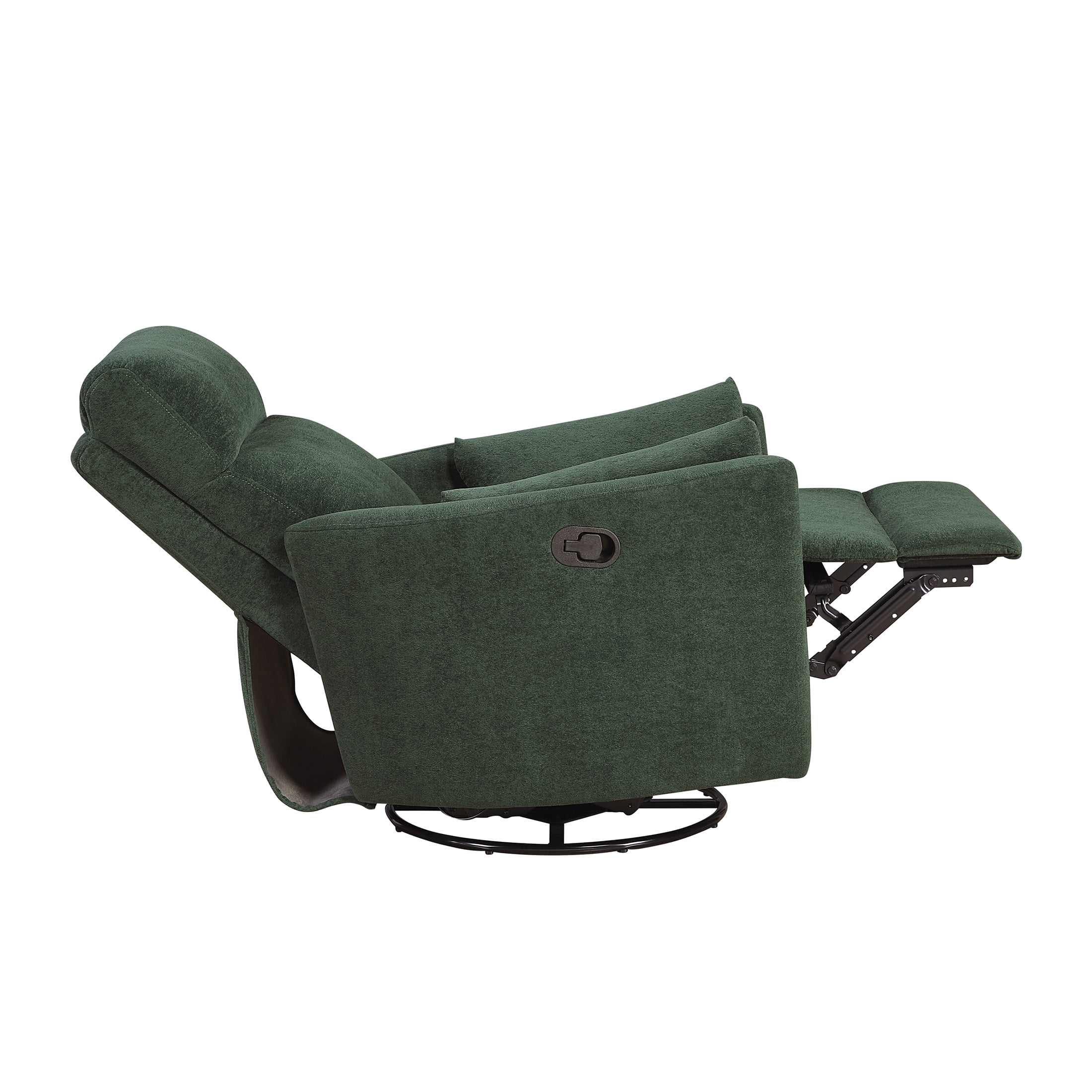 OakvillePark Allura Microfiber Swivel Glider Manual Reclining Chair, Green